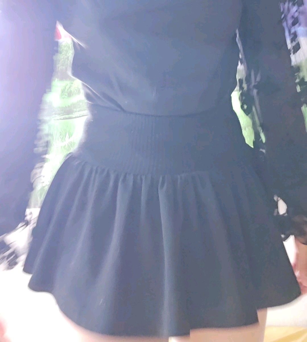 スカートキュロット黒色