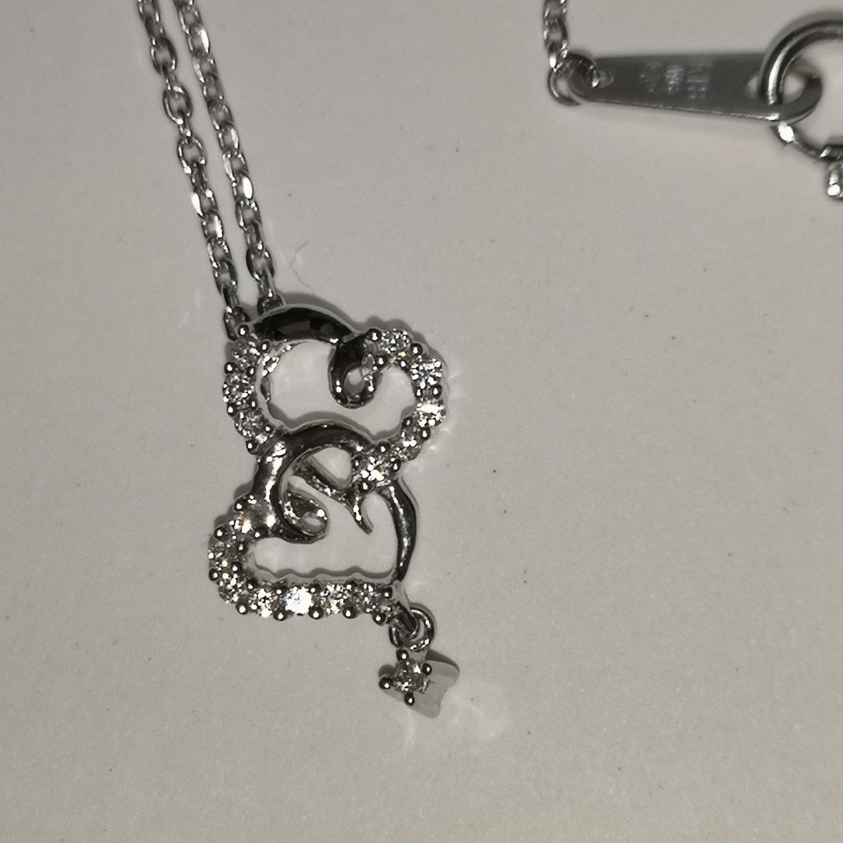 K18WG ネックレス】ジュエリーマキ18金ホワイトゴールド ダブル K18WG ネックレス】ジュエリーマキ18金ホワイトゴールド ダブル