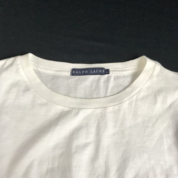 ラルフローレン/RALPH LAUREN 半袖Tシャツ【レディースL/白 ラルフローレン/RALPH LAUREN 半袖Tシャツ【レディースL/白
