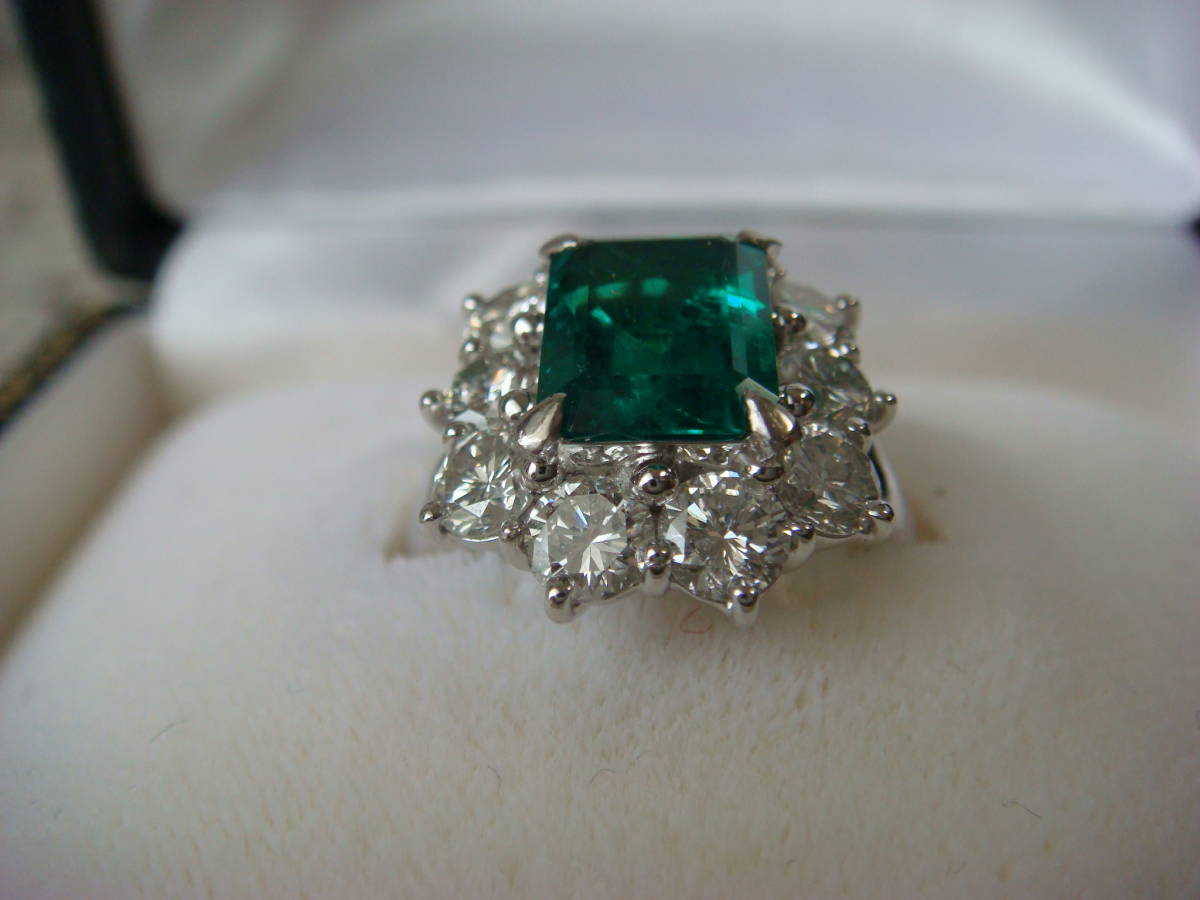 * gorgeous! transparency. exist beautiful emerald & diamond ring expert evidence attaching *