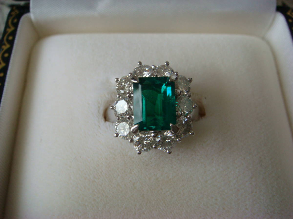 * gorgeous! transparency. exist beautiful emerald & diamond ring expert evidence attaching *