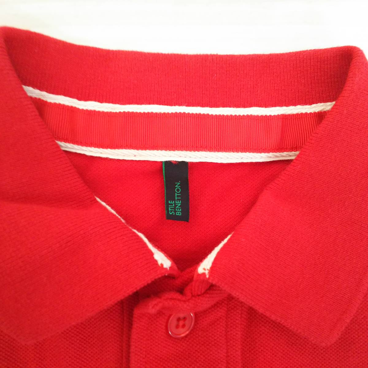 *BENETTON Benetton polo-shirt with short sleeves red M*