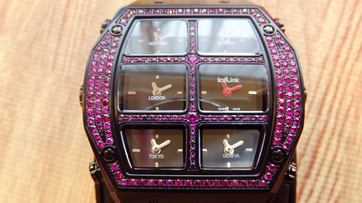 アイスリンク ICE LINK ICELINK DISTRICT RUBY 2ct 6 TIME ZONE 新品未