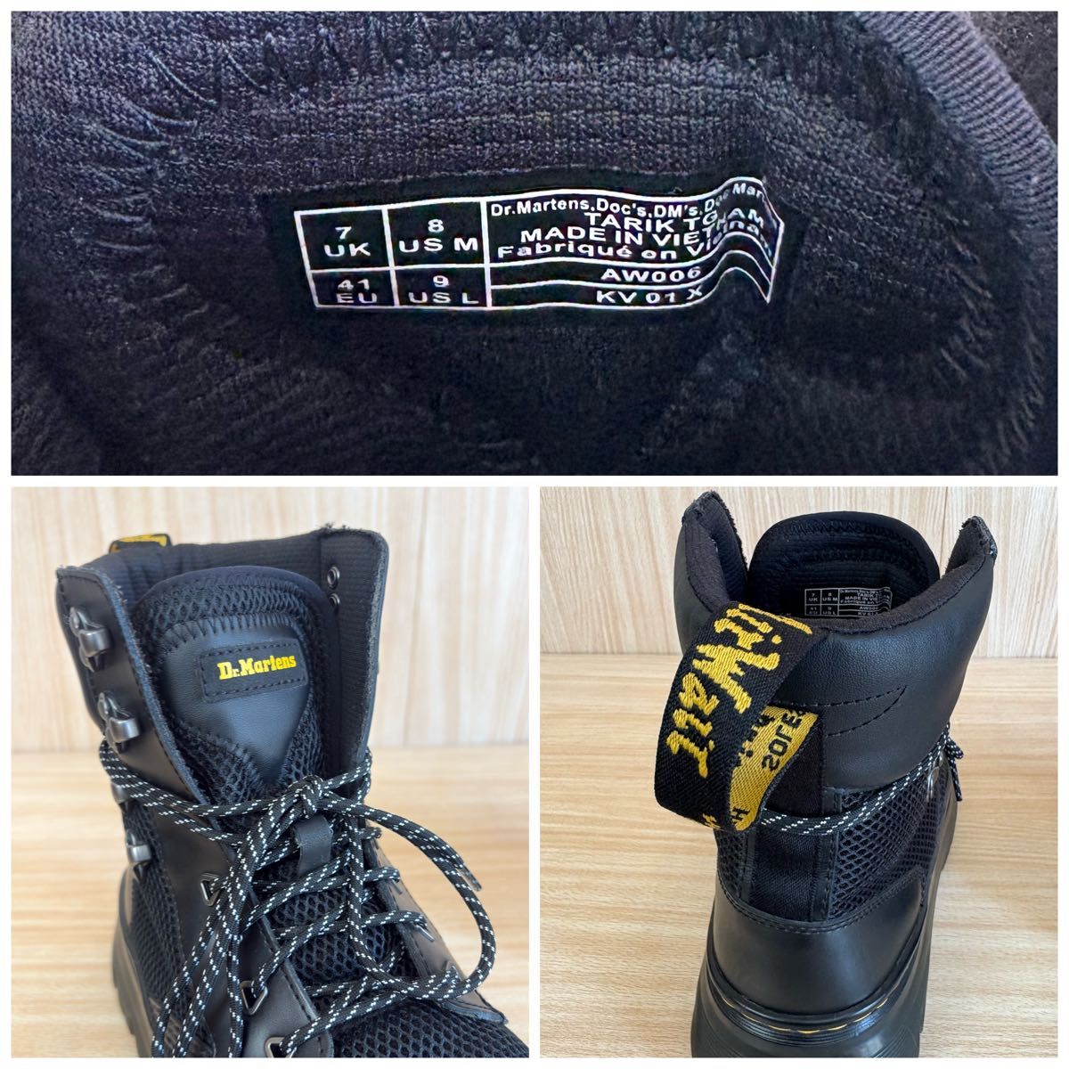 美品】Dr Martens ドクターマーチン TARIK TG 8ホール メッシュ 美品】Dr Martens ドクターマーチン TARIK TG 8ホール メッシュ