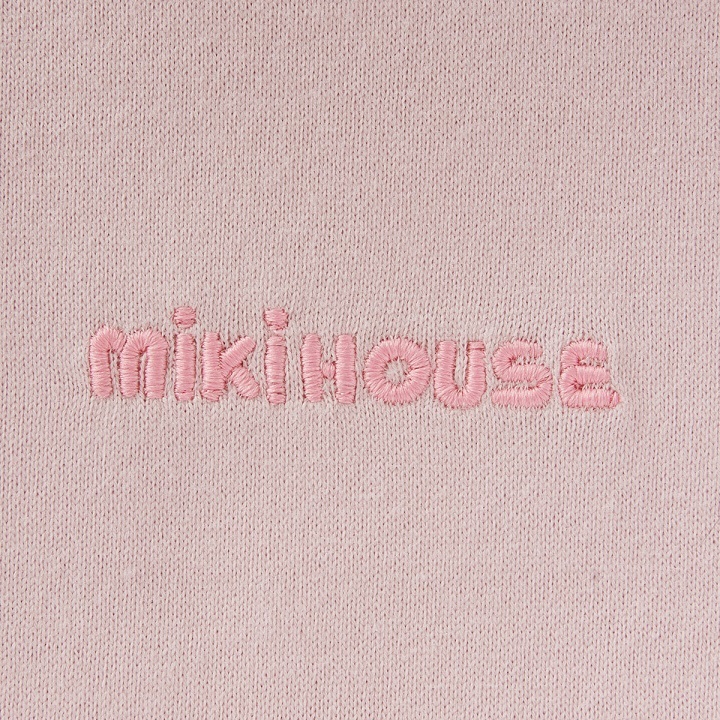  prompt decision![ Miki House ] new goods unused!120cm 115cm~125cm mikihouse Logo .... entering short sleeves T-shirt child clothes girl made in Japan color : pink 