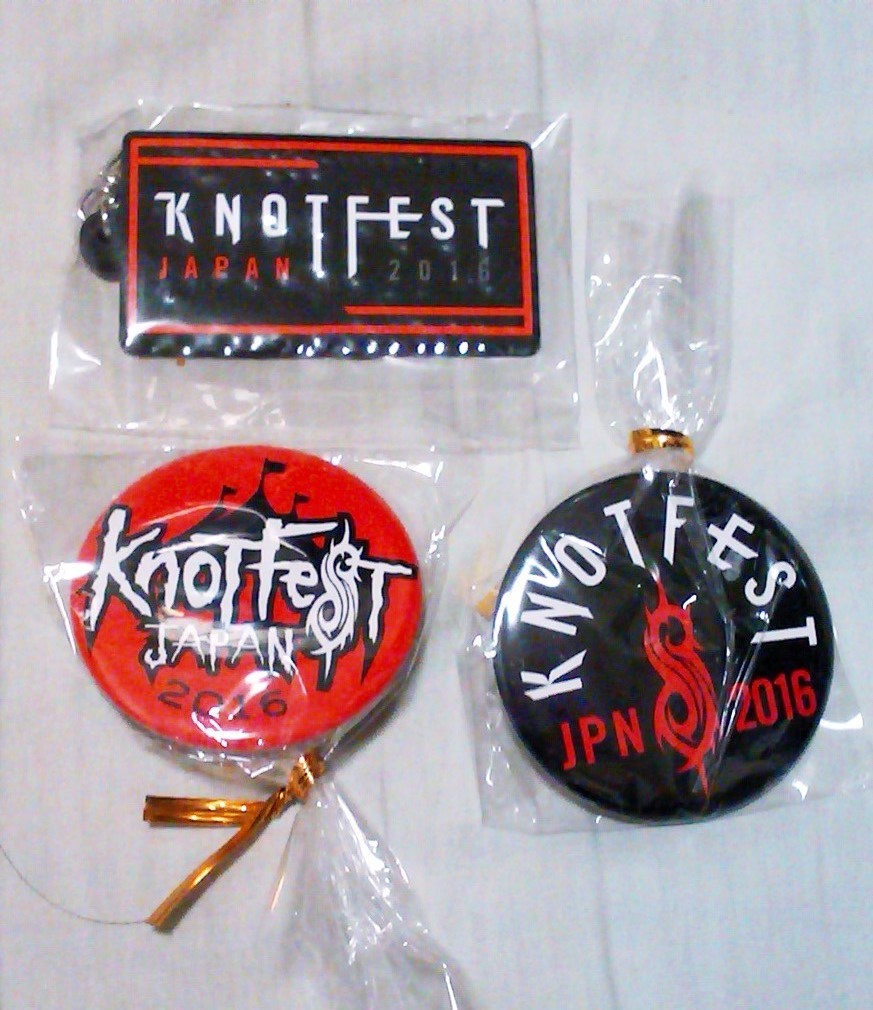 ★KNOTFEST JAPAN 2016 缶バッジ ＋ キーホルダー★Slipknot MARYLYN MANSON Deftones Disturbed ANTHRAX Lamb Of God Crossfaith coldrain_画像1