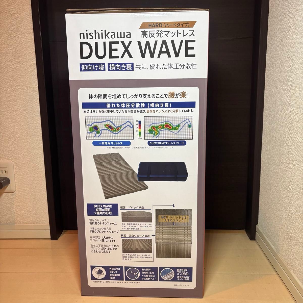 西川 高反発敷布団マットレス Duex Wave ダブル (ハードタイプ 西川 高反発敷布団マットレス Duex Wave ダブル (ハードタイプ