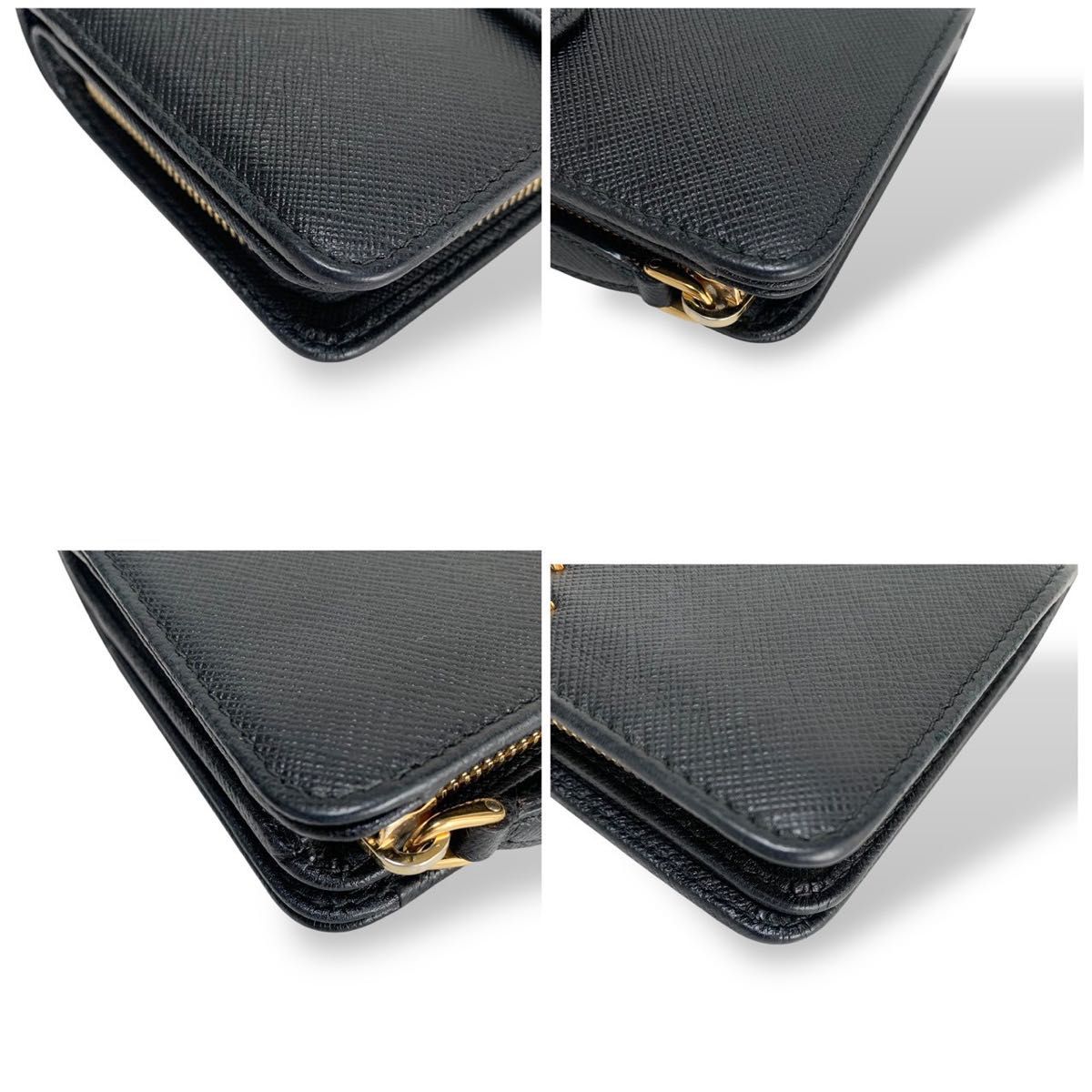 極美品 付属品完備 PRADA プラダ 二つ折り財布 コンパクト 極美品 付属品完備 PRADA プラダ 二つ折り財布 コンパクト