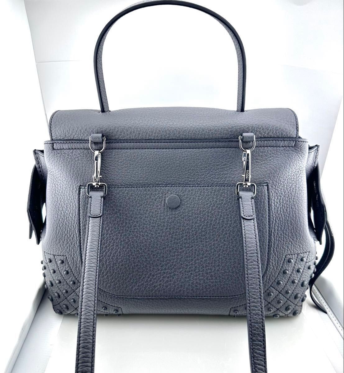極極超美品】TOD'S ウェーブ 2WAYバッグ ハンド ショルダー 極極超美品】TOD'S ウェーブ 2WAYバッグ ハンド ショルダー