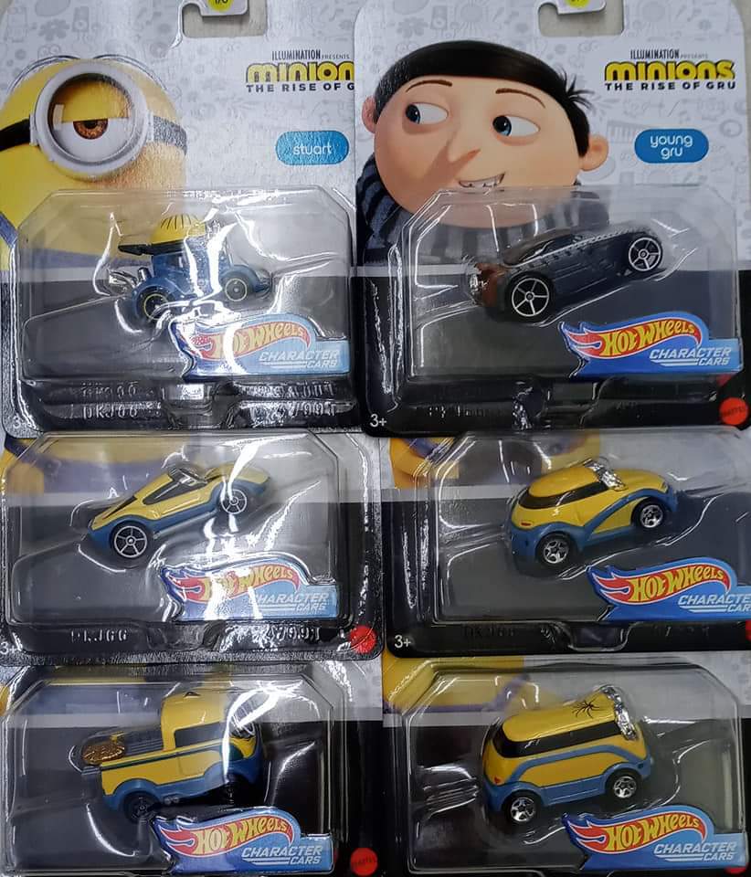 最新 ホットウィール ミニオンズ　ミニオン グルー 6台フルコンプ ザ ライズ オブ グルー