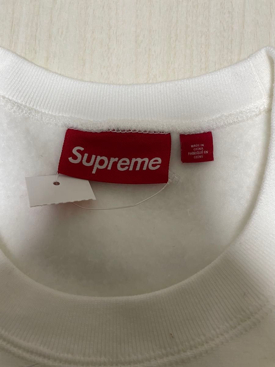 国内正規新品 L Supreme Washed Box Logo Crewneck white 白 国内正規新品 L Supreme Washed Box Logo Crewneck white 白