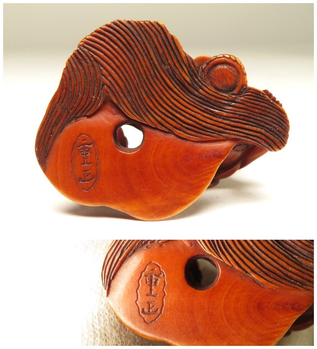 [9765] Meiji период . предмет netsuke . персона .* -слойный правильный ( первый товар * покупка товар )