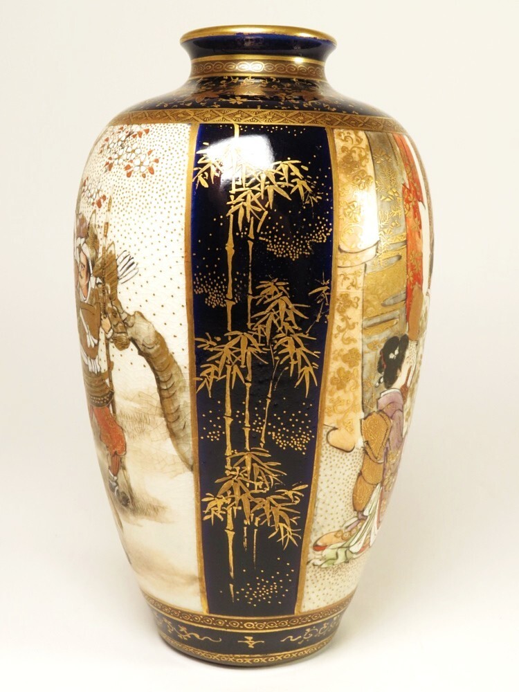 9727】明治期 薩摩 人物 壺 大日本錦光山造(初品・買取品 9727】明治期 薩摩 人物 壺 大日本錦光山造(初品・買取品