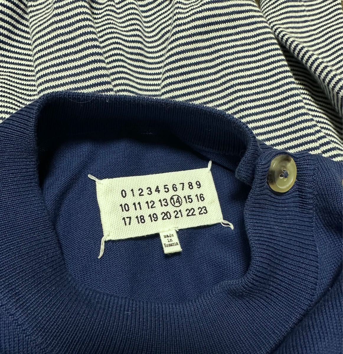 美品マルジェラのコットンニットセーター/カットソースウェット 美品マルジェラのコットンニットセーター/カットソースウェット
