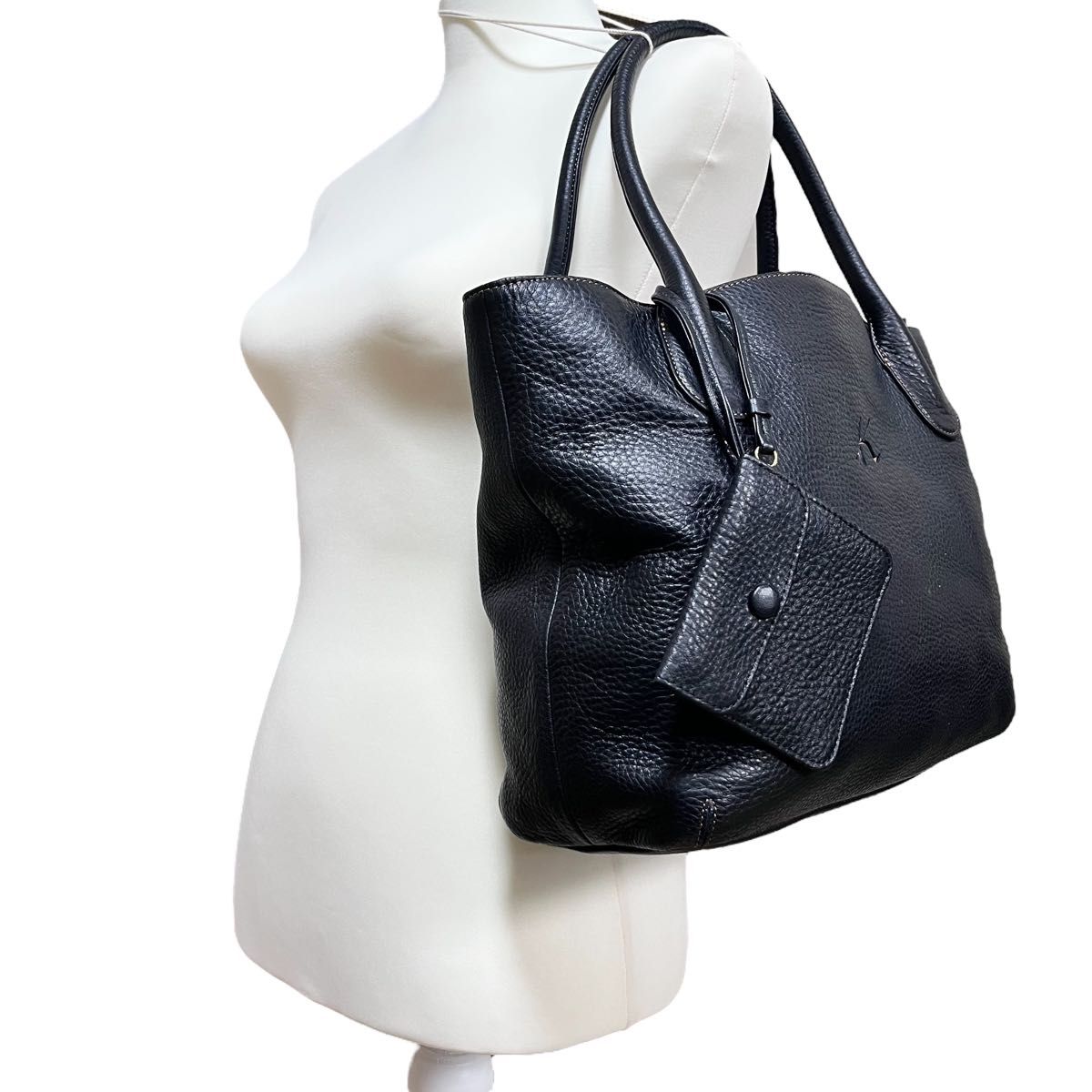 美品 Kitamura キタムラ トートバッグ 肩掛け A4収納可能 シボ革 美品 Kitamura キタムラ トートバッグ 肩掛け A4収納可能 シボ革