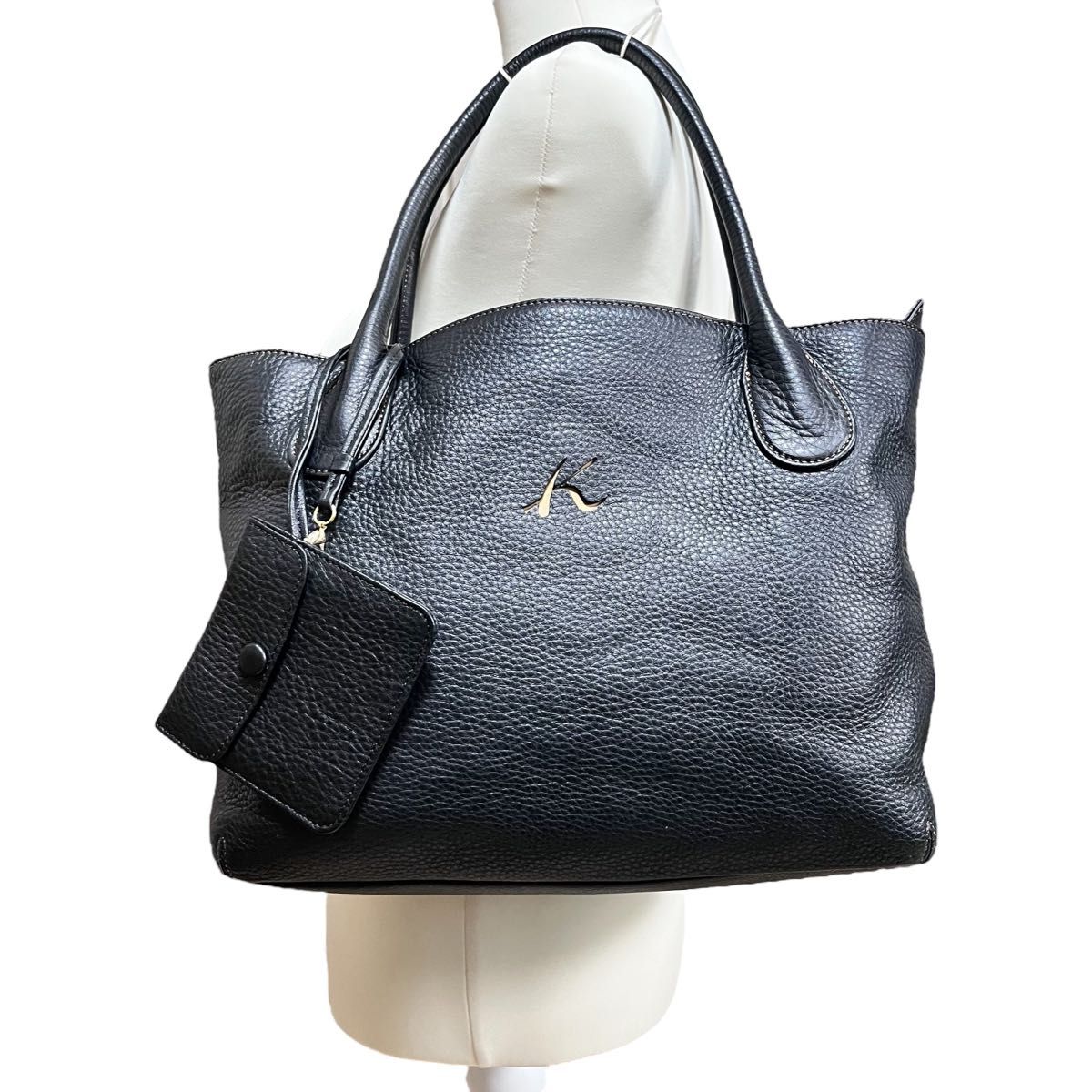 美品 Kitamura キタムラ トートバッグ 肩掛け A4収納可能 シボ革 美品 Kitamura キタムラ トートバッグ 肩掛け A4収納可能 シボ革