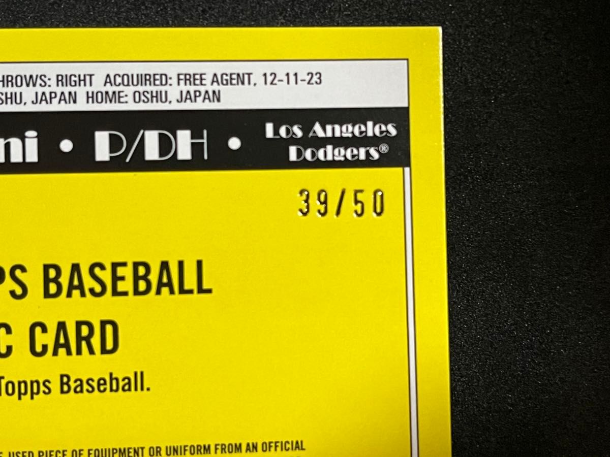 大谷翔平 Topps 2025 Series 1 50/50 インサートカード - メルカリ