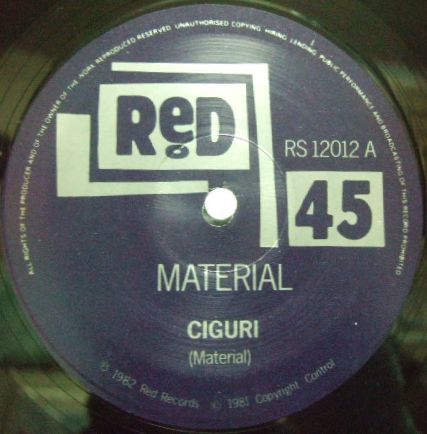 ３枚で送料無料【英Red 12'45rpm】Material/Ciguri (discomix) & Detatched (Bill Laswell)_画像2