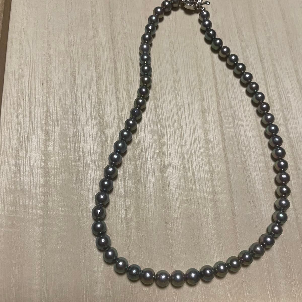 黒真珠 黒銀色 パール ネックレス チョーカー アクセサリー 黒真珠 黒銀色 パール ネックレス チョーカー アクセサリー