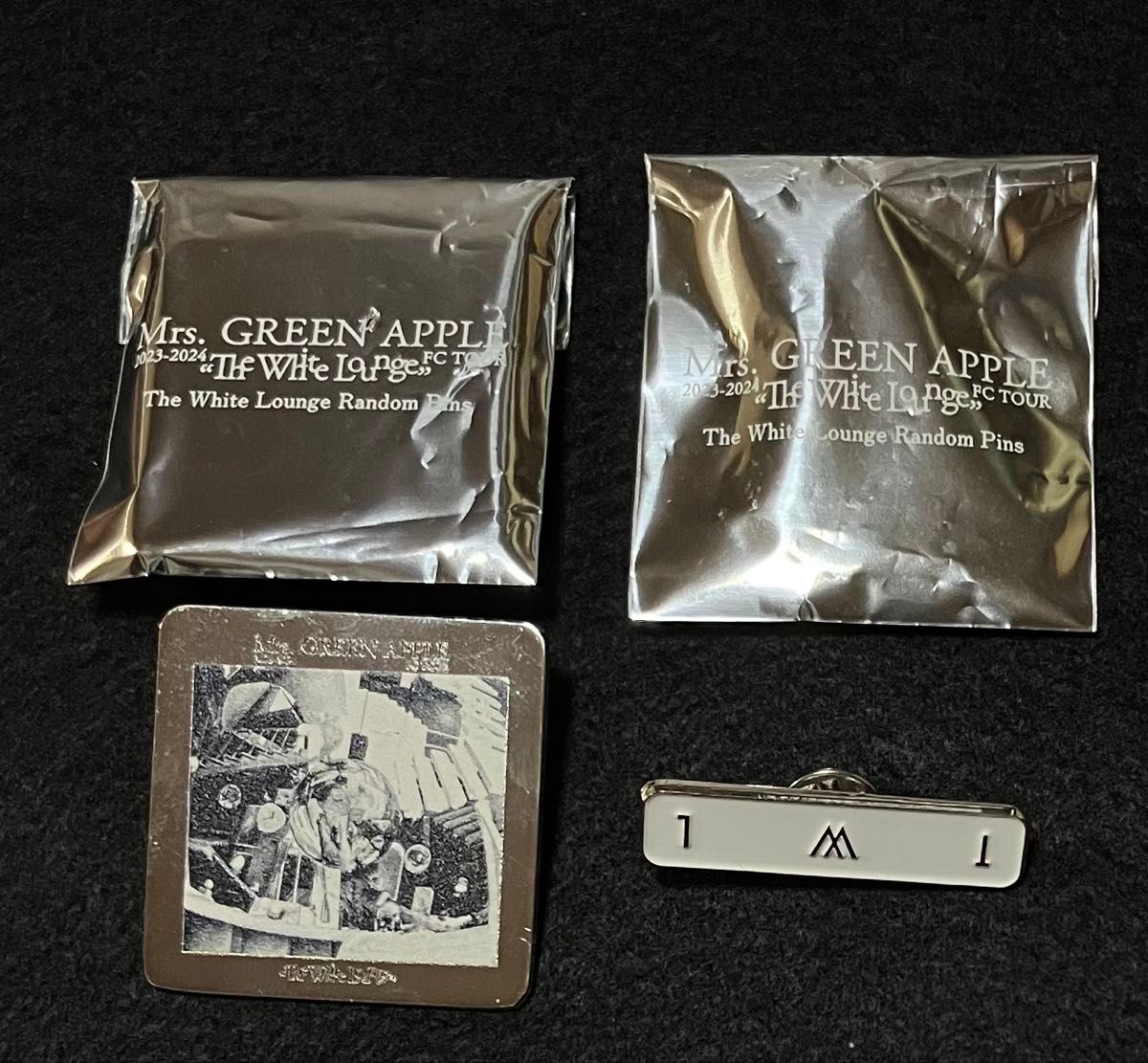Mrs GREEN APPLE The White Lounge ツアーグッズ ピンバッチ 2点 Mrs GREEN APPLE The White Lounge ツアーグッズ ピンバッチ 2点