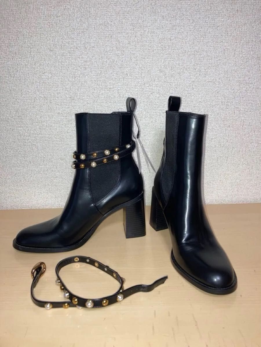 ZARA ザラ レザーショートブーツ サイドゴアブーツ ミドルブーツ ZARA ザラ レザーショートブーツ サイドゴアブーツ ミドルブーツ