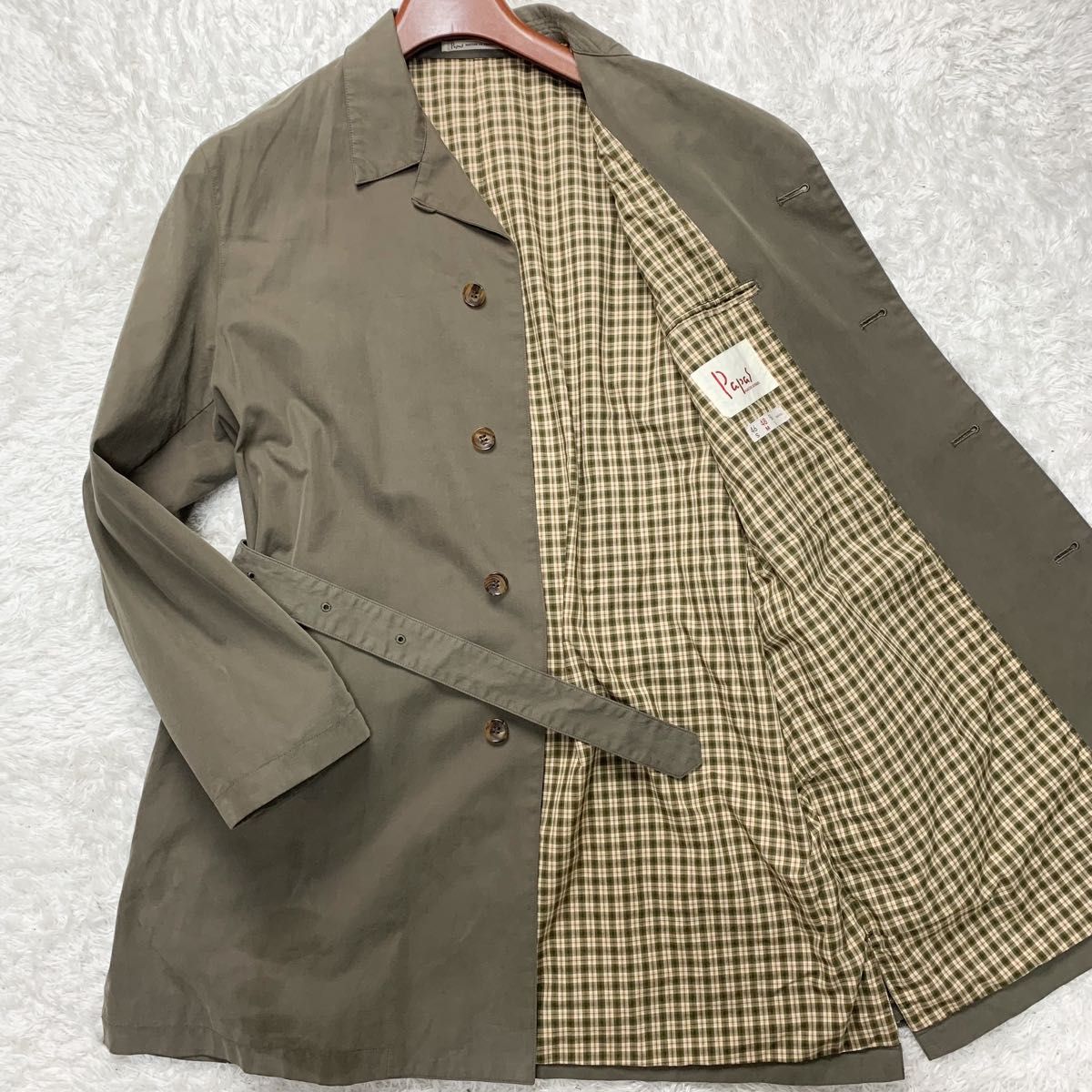 美品/XL相当 Papas パパス トレンチコート ロングコート 美品/XL相当 Papas パパス トレンチコート ロングコート