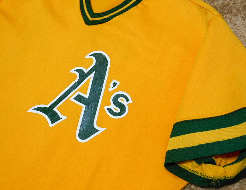 実使用 1980年代 Rawlings アスレチックス バッティング ジャージ Jersey MLB ユニフォーム Athletics オークランド メジャーリーグ_画像4