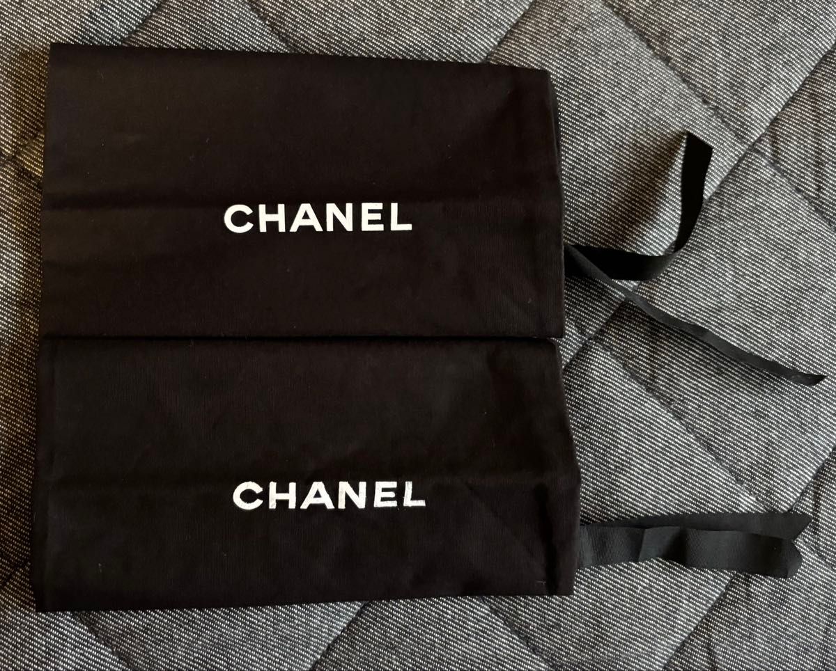 新品 CHANEL シャネル 布袋 保存袋 巾着袋 32×20 2枚セット ① 新品 CHANEL シャネル 布袋 保存袋 巾着袋 32×20 2枚セット ①