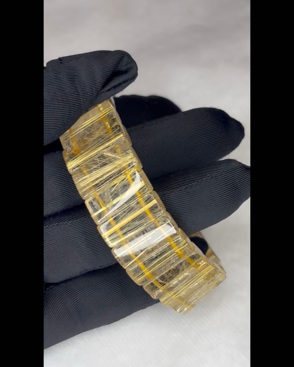 高透明度 ルチルクォーツ バングル 内径18cm