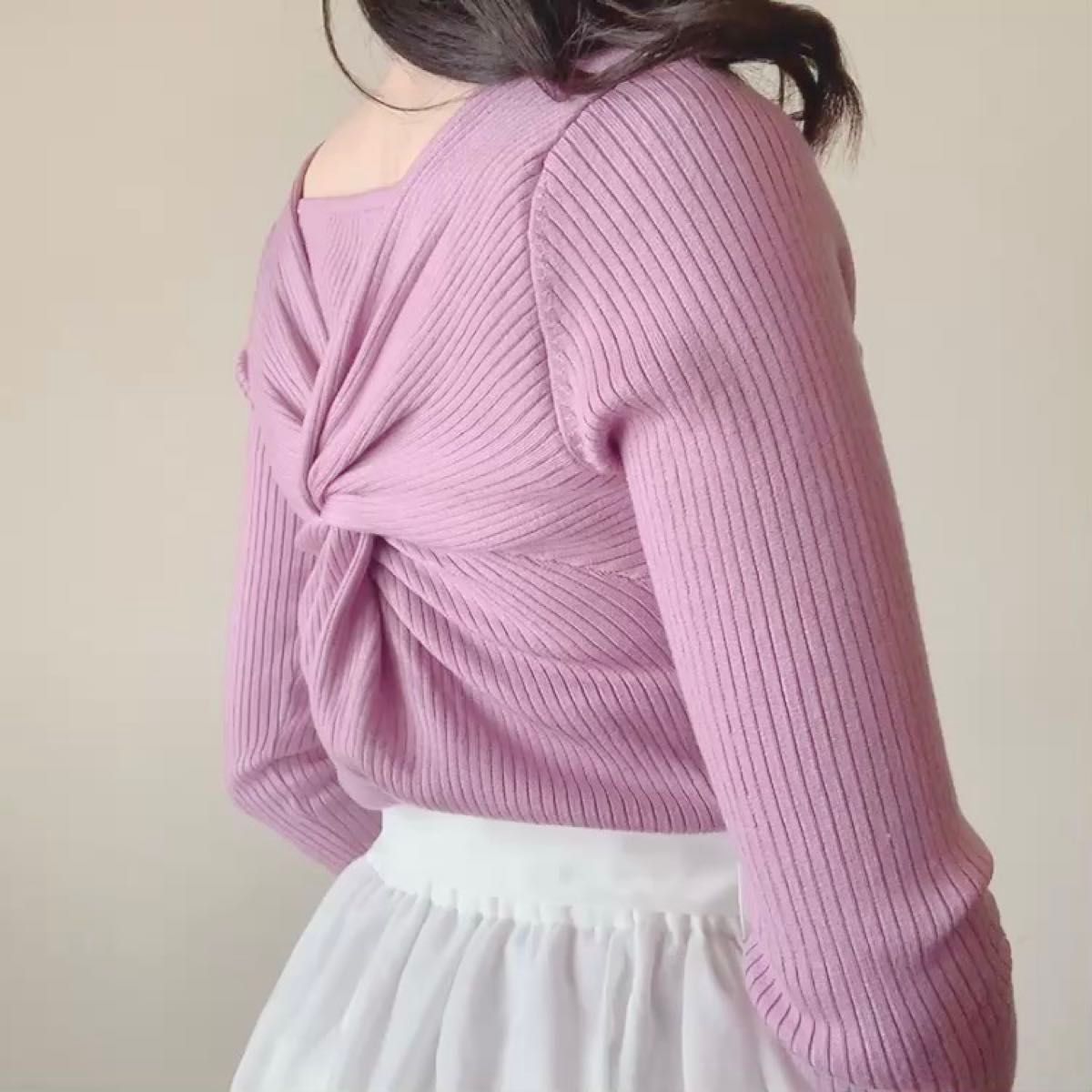 アプワイザーリッシェ バックツイストニット 美品 定価14,300円
