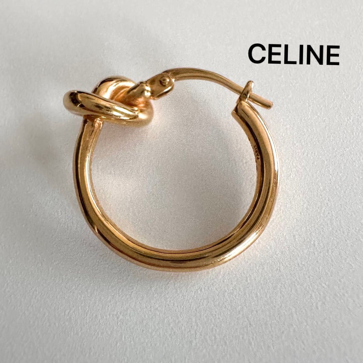 CELINE セリーヌ ノット スモールフープ ピアス イヤリング CELINE セリーヌ ノット スモールフープ ピアス イヤリング