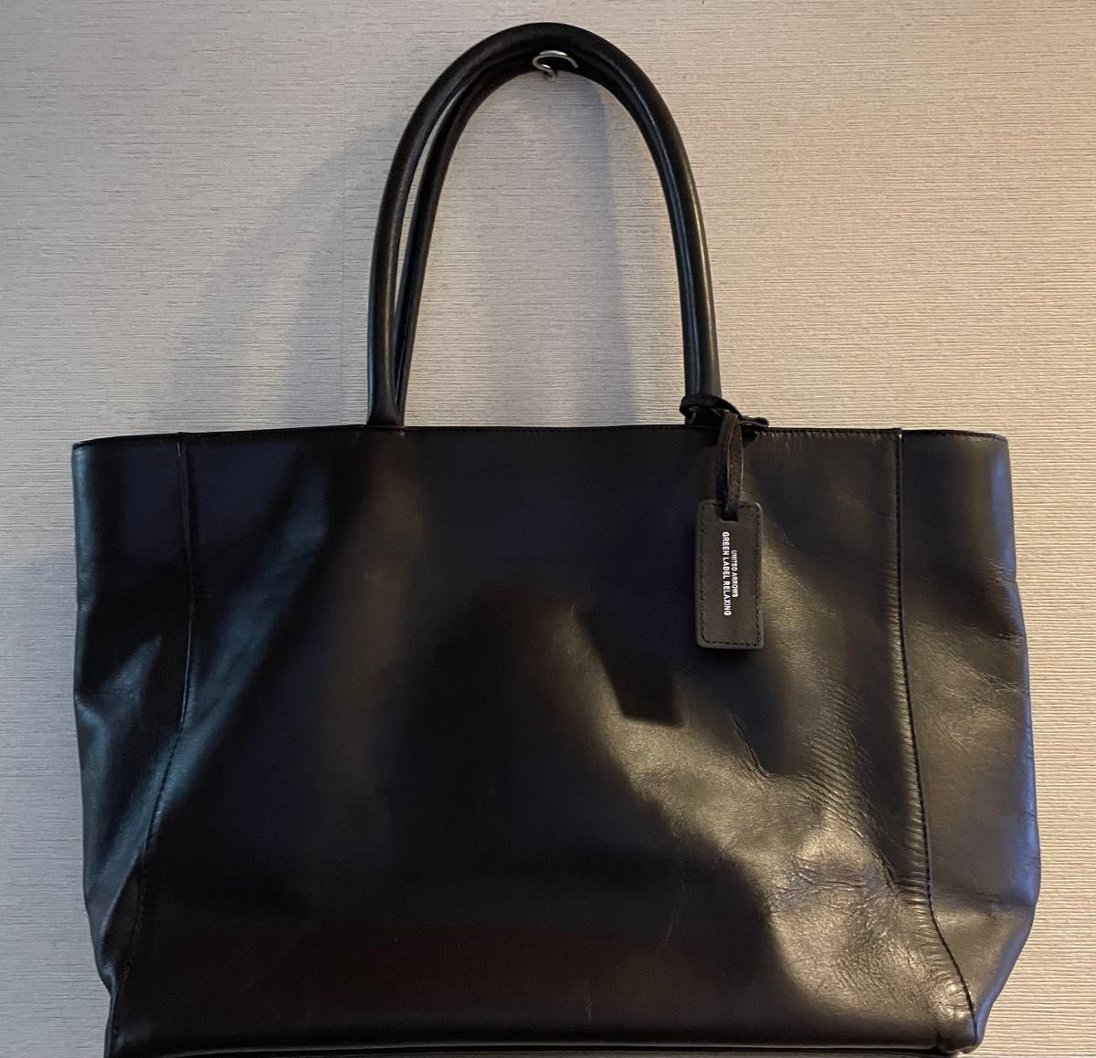 美品】UNITED ARROWS ユナイテッドアローズトートバッグ【ダーク 美品】UNITED ARROWS ユナイテッドアローズトートバッグ【ダーク