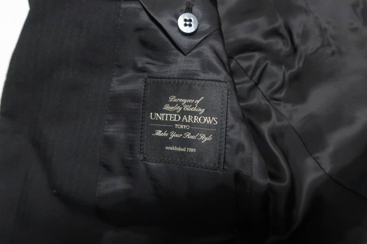 ＜送料無料・新品＞＜79,200円＞タグ付 UNITED ARROWS 男の上質スーツ シングル 上下セット メンズ44 ストライプ/ユナイテッドアローズ