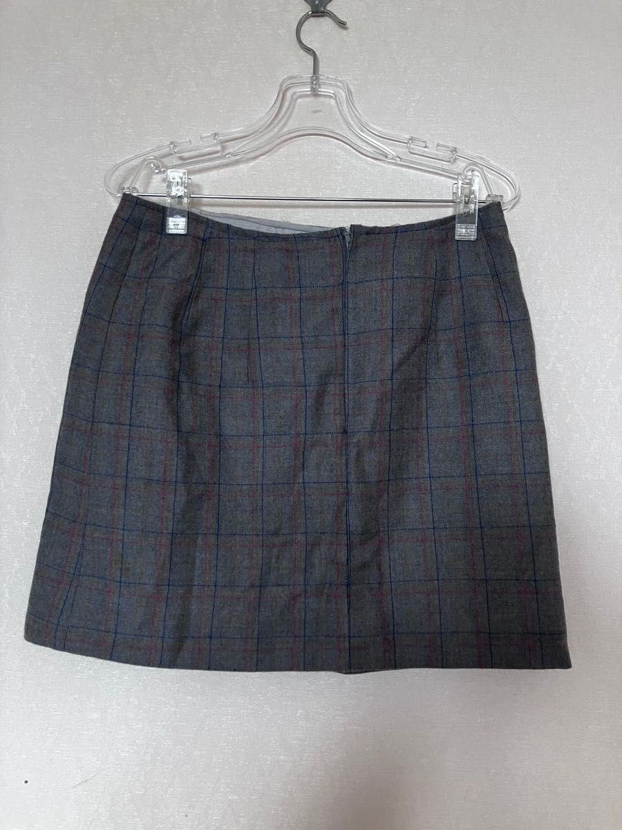 昭和レトロ/古着】ハンドメイド チェック柄 制服風スカート 昭和レトロ/古着】ハンドメイド チェック柄 制服風スカート