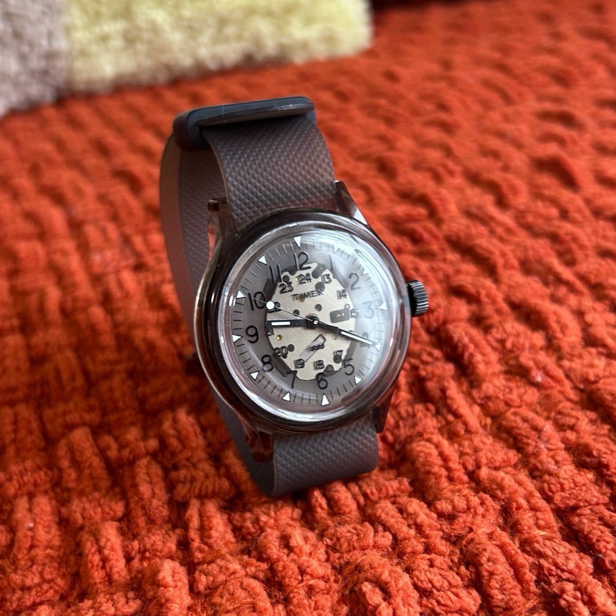 TIMEX BEAMS 別注 Original Camper ブラック スケルトン 3針 TIMEX BEAMS 別注 Original Camper ブラック スケルトン 3針