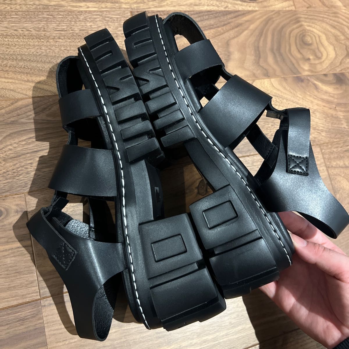 UN3D ソール グルカサンダル ブラック38 新品未使用 ENFOLD UN3D ソール グルカサンダル ブラック38 新品未使用 ENFOLD