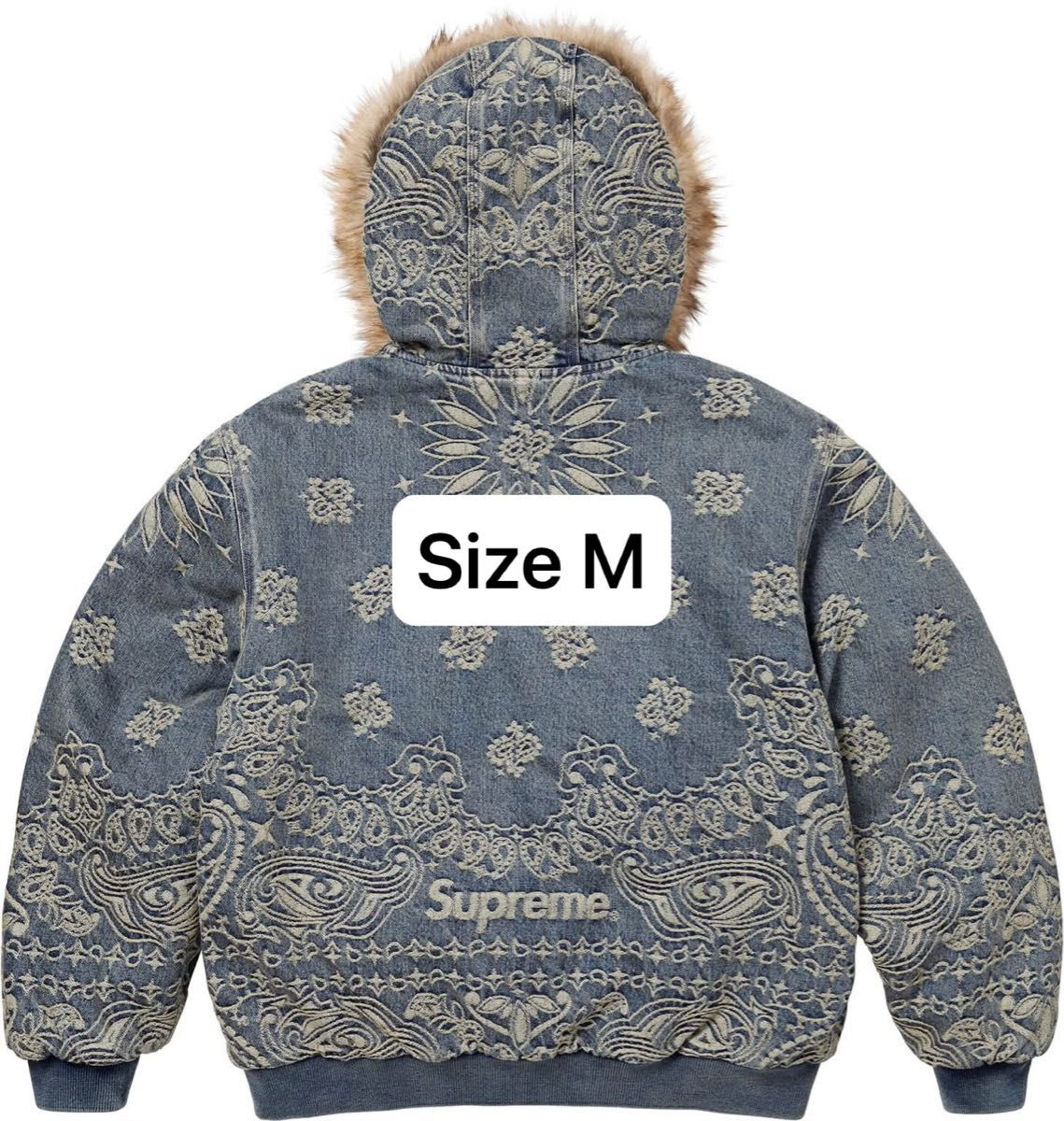 Supreme Bandana Jacquard Denim Hooded Work Jacket Supreme Bandana Jacquard Denim Hooded Work Jacket