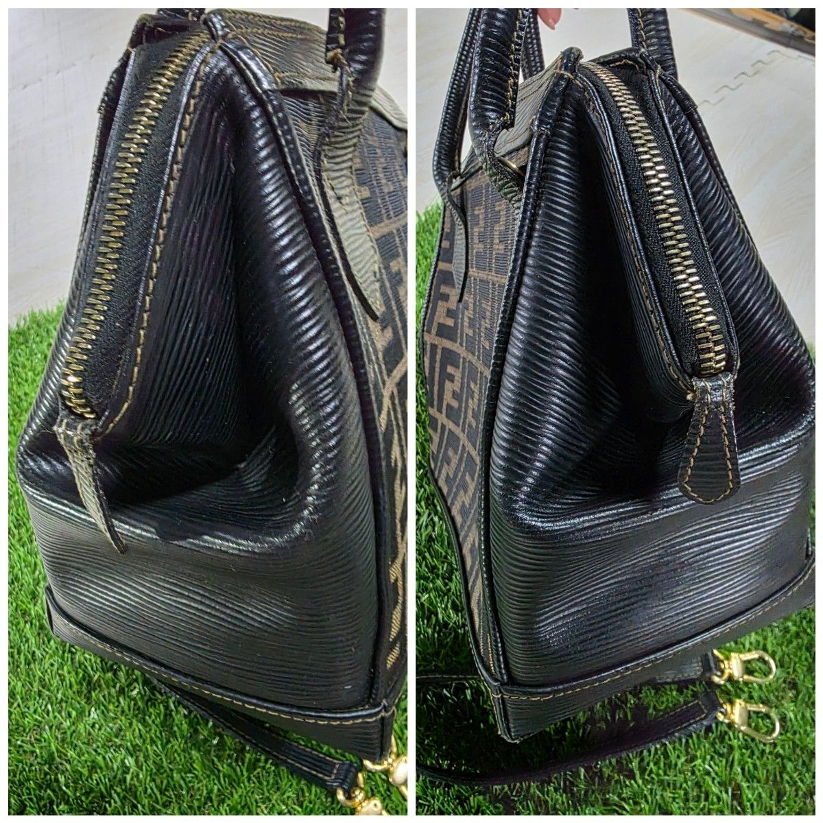 極美品》FENDI /2wayバッグ/ハンドバッグ/ズッカ柄/【14159 極美品》FENDI /2wayバッグ/ハンドバッグ/ズッカ柄/【14159