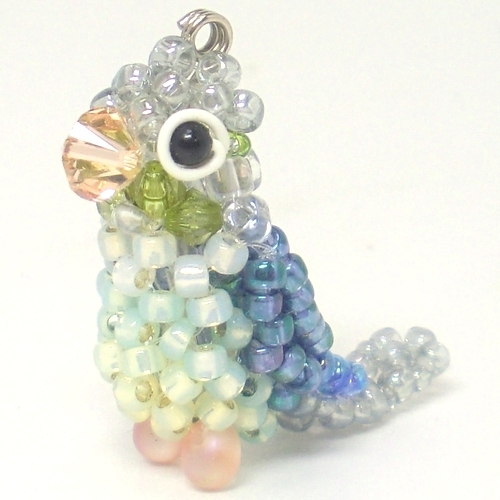  ho omi doria kaouro coin ko blue sinamon beads. small bird *3WAY( strap * smartphone Jack * fastener charm ) atelier small bird shop san 
