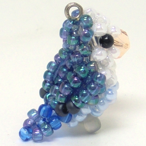 ko The Klein koWF cobalt series *3WAY( strap * earphone jack * fastener charm ) atelier small bird shop san beads parakeet strap 