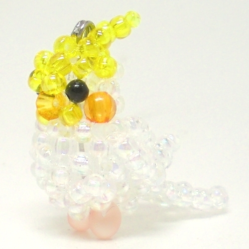 o turtle parakeet *ruchino- beads. small bird *3WAY( strap * earphone jack * fastener charm ) atelier small bird shop san 