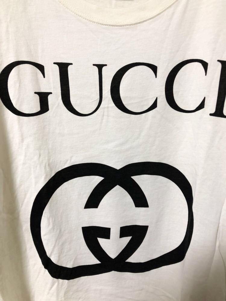 美品】 GUCCI グッチ ロゴ 定番 オーバーサイズ Tシャツ 美品】 GUCCI グッチ ロゴ 定番 オーバーサイズ Tシャツ