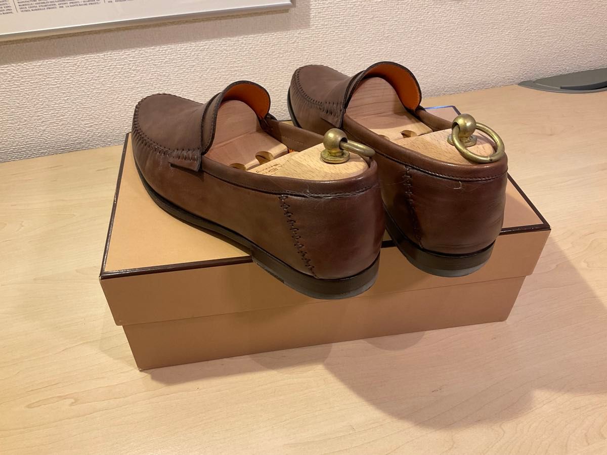 まさに美品】サントーニ コインローファー ビジネスシューズ まさに美品】サントーニ コインローファー ビジネスシューズ