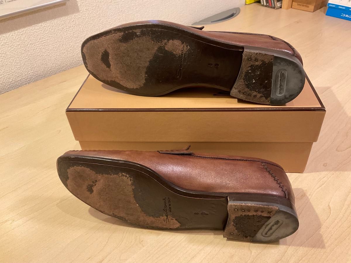 まさに美品】サントーニ コインローファー ビジネスシューズ まさに美品】サントーニ コインローファー ビジネスシューズ