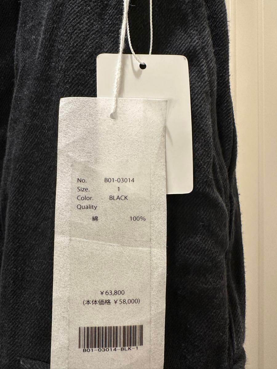 COMOLI 25SS ブラックドリル6Pパンツ サイズ1