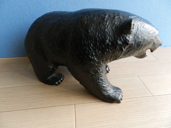 ◇希少「細越作」の銘 細越春峰作?木彫り熊 /昭和20年/彫刻 ◇希少「細越作」の銘 細越春峰作?木彫り熊 /昭和20年/彫刻