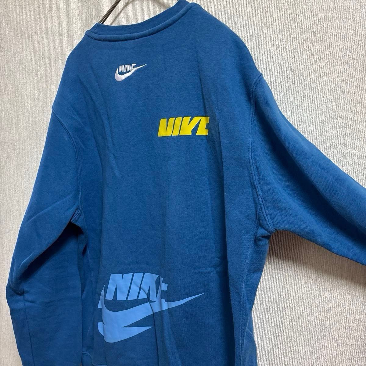 NIKE ナイキ ロゴ 刺繍入り スウェット トレーナー ブルー系 NIKE ナイキ ロゴ 刺繍入り スウェット トレーナー ブルー系