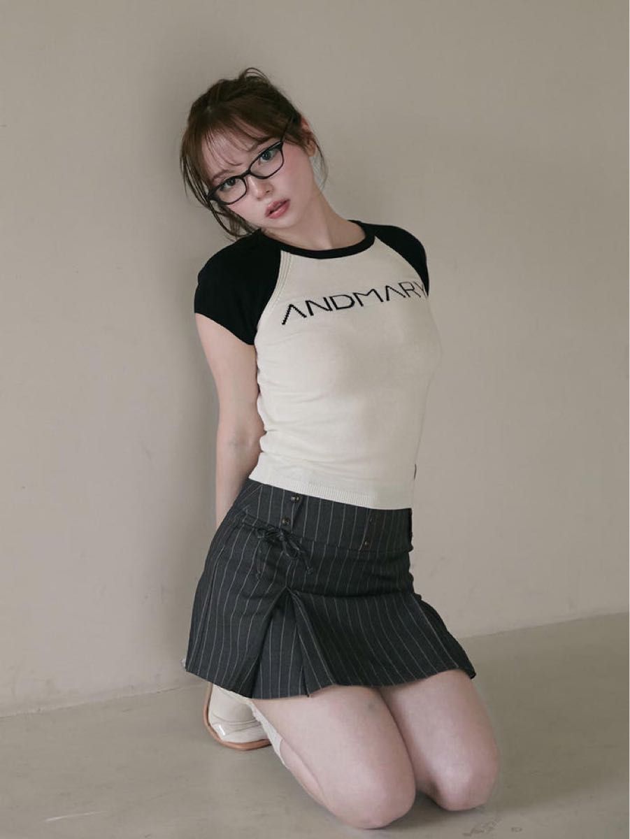 Mary logo knit tops Andmary アンドマリー|Yahoo!フリマ(旧 Mary logo knit tops Andmary アンドマリー|Yahoo!フリマ(旧