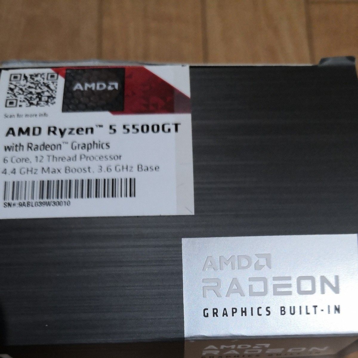AMD Ryzen5 5500GT with Radeon Graphics リテールBOX CPU AMD Ryzen5 5500GT with Radeon Graphics リテールBOX CPU