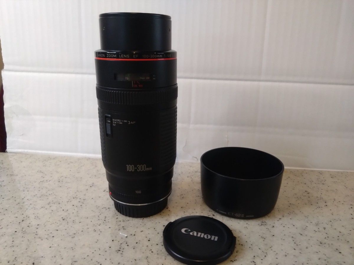 【格安】Canon EF 100-300mm 望遠レンズ 純正 レンズフード付き Canon EF 100-300mm 5 6 L 直進ズームレンズ フード付 CANON